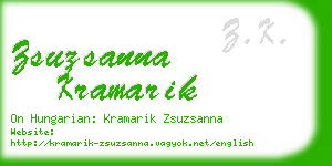 zsuzsanna kramarik business card
